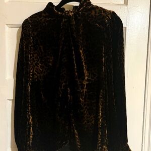 Leopard Print Elie Tahiri Velvet Top